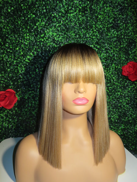 Full Wig| Synthetic Chinese Bang Wig| Chelsea Bob-