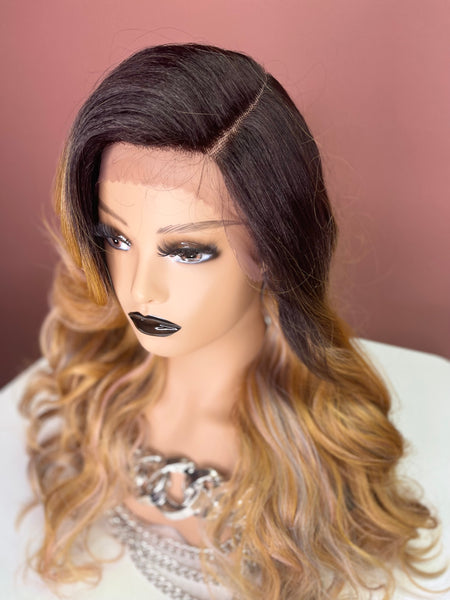 Glueless Synthetic Wig with Bangs| 6inchSide Part Lace| Storm-
