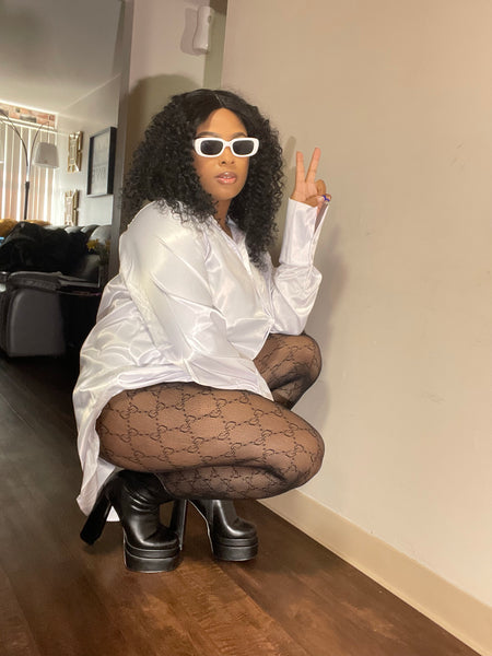 Human Hair Blend 4" T-Lace Wig |Jas Kinky Curly 20"|