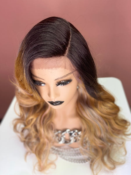 Glueless Synthetic Wig with Bangs| 6inchSide Part Lace| Storm-